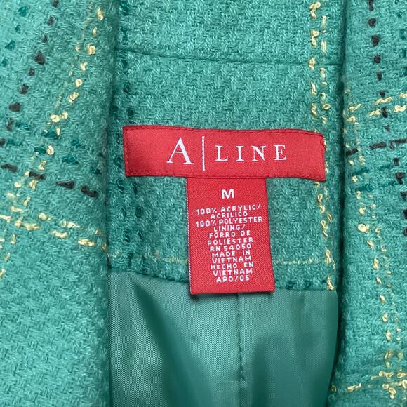 A Line Plaid Coat - Picture 4 of 8